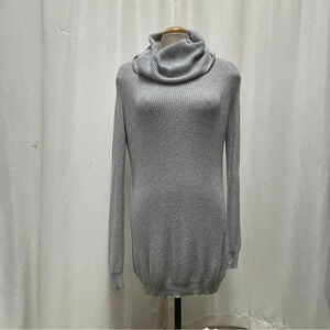 Highline collective knitted cowl neck over sized sweater dress size xsmall gray